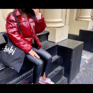 Women Burgundy Puffer Jacket